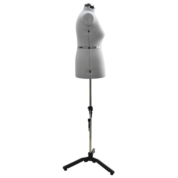 vidaXL Verstellbare Kleiderform f&uuml;r Damen Grau L Samt