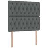 vidaXL Aufbewahrungsbett mit Matratze Dunkelgrau 90 x 200 cm Polyester