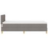 vidaXL Boxspringbett mit Matratze mit Kopfteil Taupe 90 x 190 cm Stoff