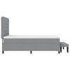 vidaXL Boxspringbett mit Kopfteil Hellgrau 140 x 190 cm Stoff