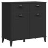 vidaXL Sideboard VIKEN Schwarz 80x40x80 cm Holzwerkstoff