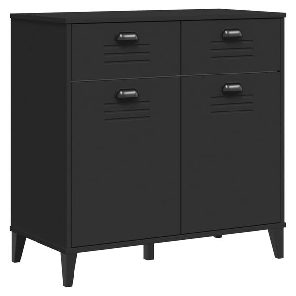 vidaXL Sideboard VIKEN Schwarz 80x40x80 cm Holzwerkstoff