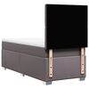 vidaXL Boxspringbett mit Matratze Grau 100x200 cm Kunstleder