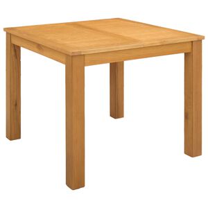 vidaXL Esstisch 90 x 90 x 75 cm Massivholz Eiche Natur Quadratisch