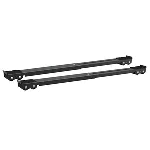vidaXL Waschmaschinensockel 2 stk. Schwarz 72 x 5 x 4,5 cm Edelstahl