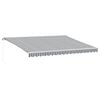 vidaXL Markise Manuell mit LED Anthrazit & Wei&szlig; 450x350 cm