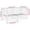 vidaXL 2-tlg. Garten-Sofagarnitur Massivholz Douglasie