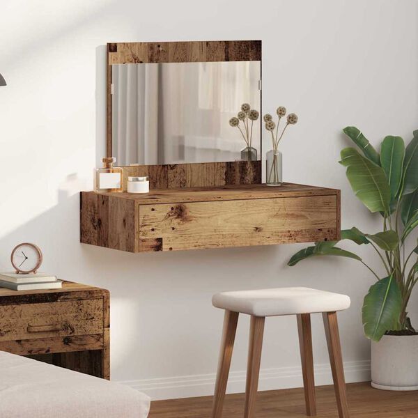 vidaXL Schminktisch mit Schubladen Braun 83 x 40 x 70 cm Holzwerkstoff