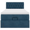 vidaXL Ottoman-Bett mit Matratze Dunkelblau 90x190 cm Samt