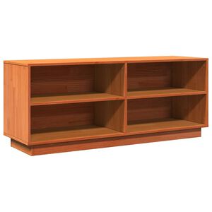 vidaXL Schuhschrank Wachsbraun 110x34x45 cm Massivholz Kiefer
