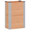 vidaXL Hochbeet Braun 50 x 30 x 72 cm alu.