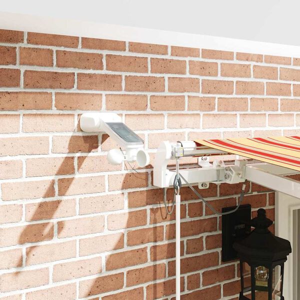 vidaXL Einziehbare Markise Gelb und Orange 400 x 300 cm