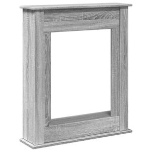 vidaXL Kaminumrandung Grau Sonoma 75x20x87,5 cm Holzwerkstoff