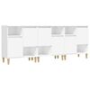 vidaXL Sideboards 3 Stk. Wei&szlig; 60x35x70 cm Holzwerkstoff