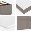 vidaXL Ottoman-Bett mit Matratze Taupe 180x200 cm Stoff