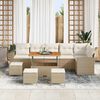 vidaXL Gartensofa-set mit Kissen 12 pcs Beige und Creme Poly-Rattan