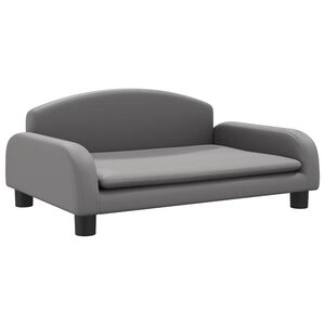 vidaXL Hundebett Grau 70x45x30 cm Kunstleder