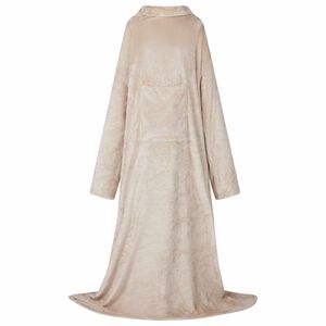 vidaXL Decken-Hoodie Beige F Flanell