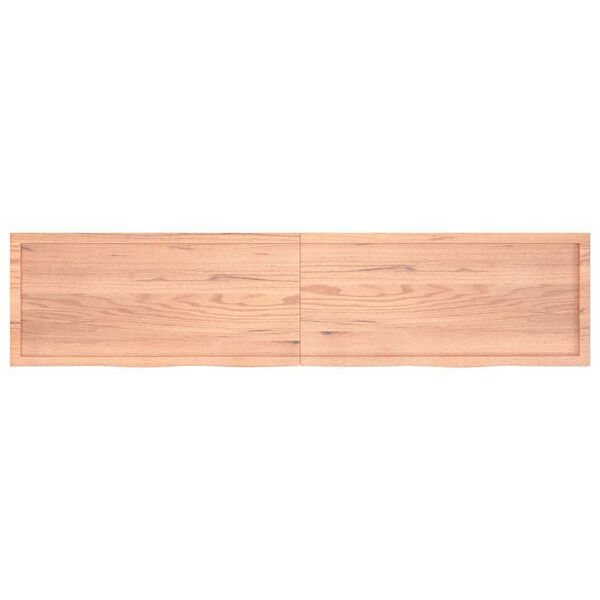 vidaXL Waschtischplatte Hellbraun 220x50x(2-4) cm Massivholz Behandelt