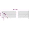 vidaXL Maschendrahtzaun mit Bodenhülsen Silbern 1,4x25 m
