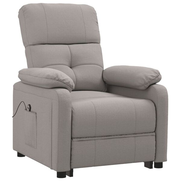 vidaXL Relaxsessel Elektrisch Taupe Stoff