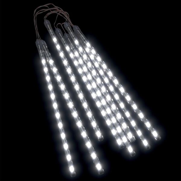 vidaXL LED Meteor-Lichter 8 Stk. 30 cm Kaltwei&szlig; 192 LEDs