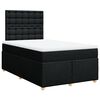 vidaXL Boxspringbett mit Matratze Schwarz 120x190 cm Stoff