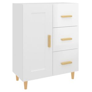 vidaXL Sideboard Hochglanz-Wei&szlig; 69,5x34x90 cm Holzwerkstoff