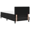 vidaXL Boxspringbett mit Matratze Schwarz 90 x 200 cm Stoff