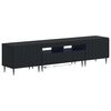 vidaXL 5-teiliges LED TV Schrank Schwarz Holzwerkstoff