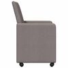 vidaXL Esszimmerstühle mit Rollen 2 pcs Taupe 57 x 66 x 94 cm Stoff