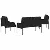 vidaXL Sofagarnituren 3 pcs Schwarz 115 x 56 x 80 cm Sperrholz