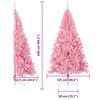 vidaXL K&uuml;nstlicher vorbeleuchteter Weihnachtsbaum Rosa 240 cm PVC