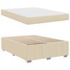vidaXL Bettrahmen mit Matratze Creme 140 x 200 cm Stoff