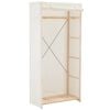 vidaXL Kleiderschrank Wei&szlig; 79 x 40 x 170 cm Stoff