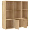 vidaXL Bücherregal Sonoma-Eiche 98x30x98 cm Holzwerkstoff