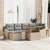 vidaXL Garten-Sofa-Set mit Kissen 7 pcs Beige und Hellgrau
