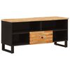 vidaXL TV-Schr&auml;nk mit Regal Braun 100 x 33 x 46 cm Massivholz Mango