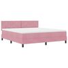 vidaXL Boxspringbett mit Matratze mit Kopfteil Rosa 180 x 200 cm Samt
