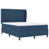 vidaXL Boxspringbett mit Matratze mit Kopfteil Blau 140 x 200 cm Stoff