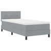 vidaXL Boxspringbett mit Matratze Hellgrau 100 x 200 cm Stoff