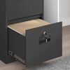 vidaXL Aktenschrank mit Schubladen 2 pcs Schwarz 44 x 50 x 106,5 cm