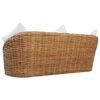 vidaXL 3-Sitzer-Sofa mit Polstern Nat&uuml;rliches Rattan