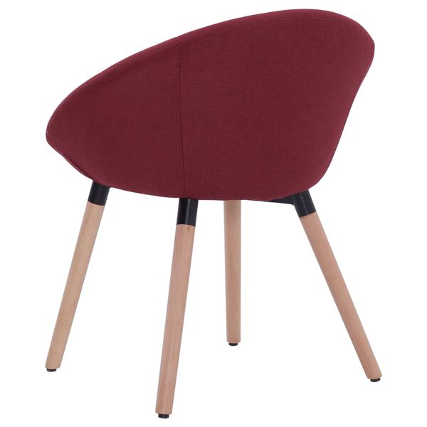 vidaXL Esszimmerstuhl Weinrot Stoff