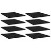 vidaXL B&uuml;cherregal-Bretter 8 Stk. Schwarz 40x50x1,5 cm Holzwerkstoff