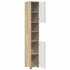 vidaXL Badezimmerschrank mit Speicher Sonoma-Eiche 30 x 35 x 192 cm