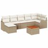 vidaXL Gartensofa-set mit Speicher 8 pcs Beige und Creme Poly-Rattan