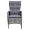 vidaXL 5-tlg. Garten-Essgruppe Poly Rattan Grau