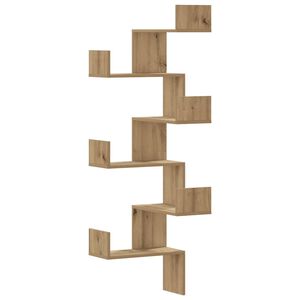 vidaXL Wand-Eckregal Artisan-Eiche 45x45x147 cm Holzwerkstoff
