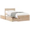 vidaXL Massivholzbett ohne Matratze 75x190 cm Kiefernholz